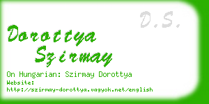 dorottya szirmay business card